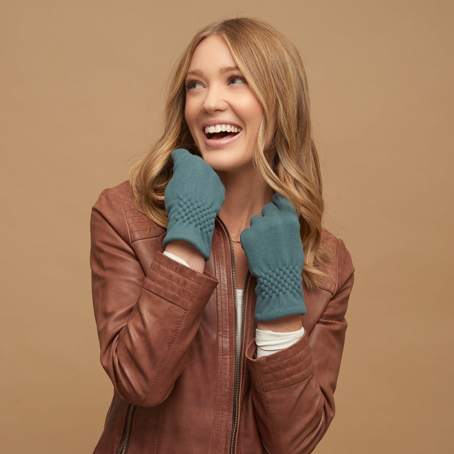 Rikki Fishtail Faux Suede Texting Winter Glove