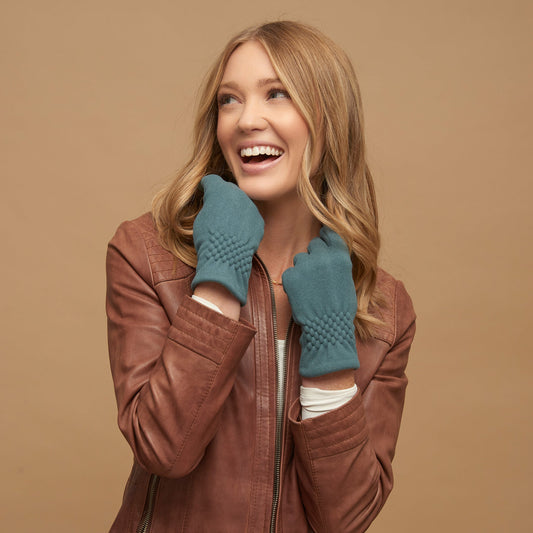 Rikki Fishtail Faux Suede Texting Winter Glove