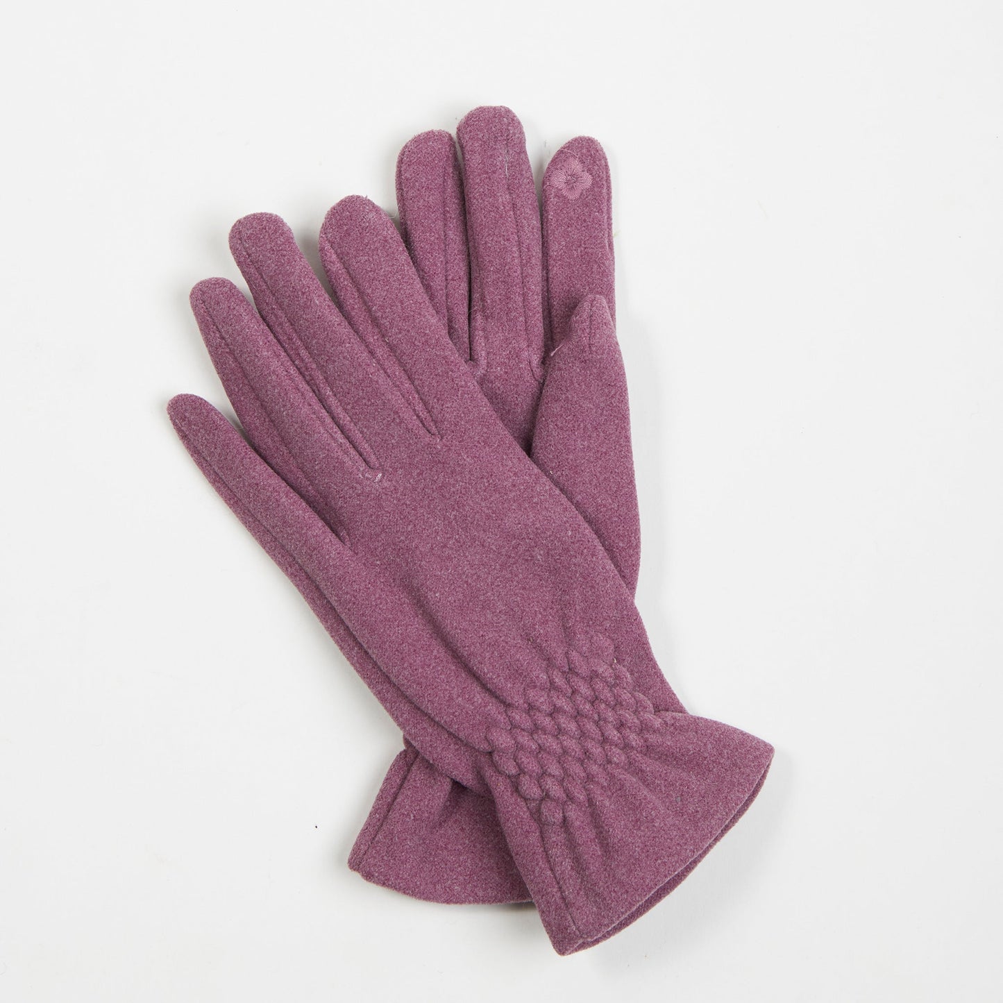 Rikki Fishtail Faux Suede Texting Winter Glove