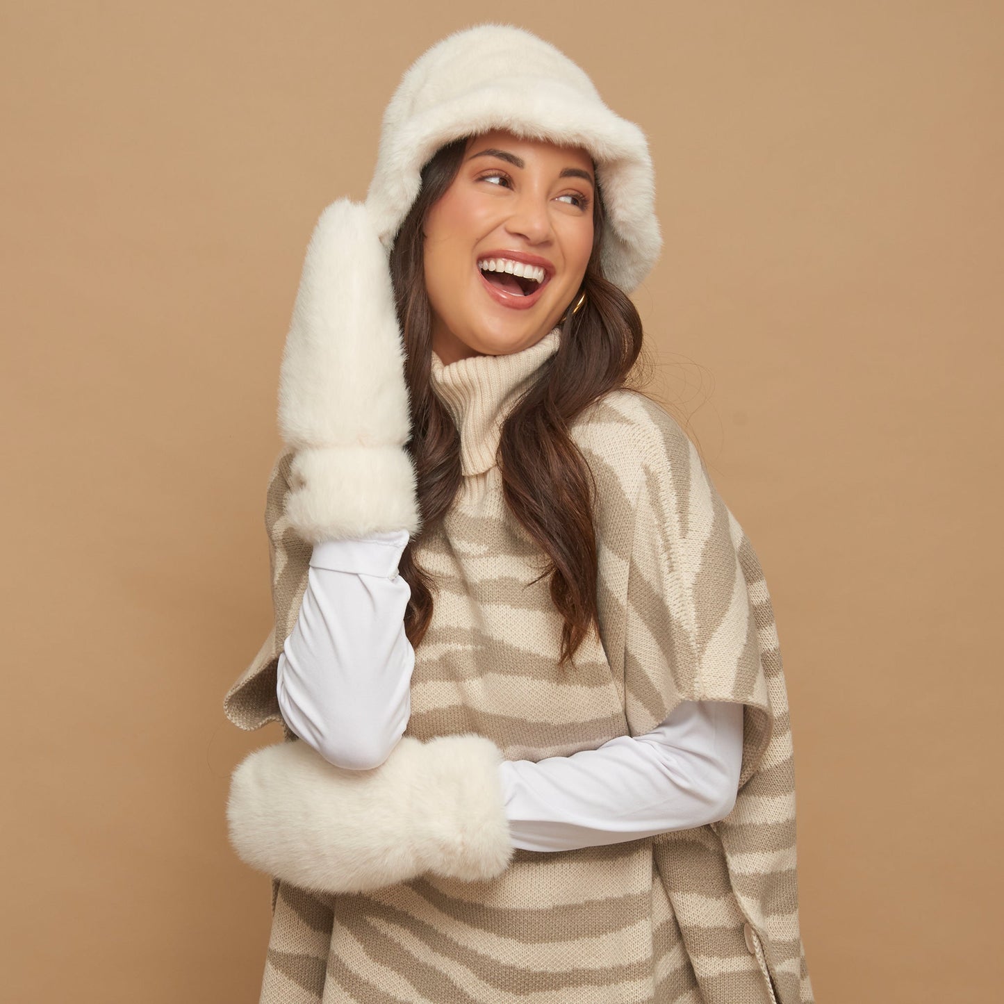 Spencer Faux Fur Winter Mittens