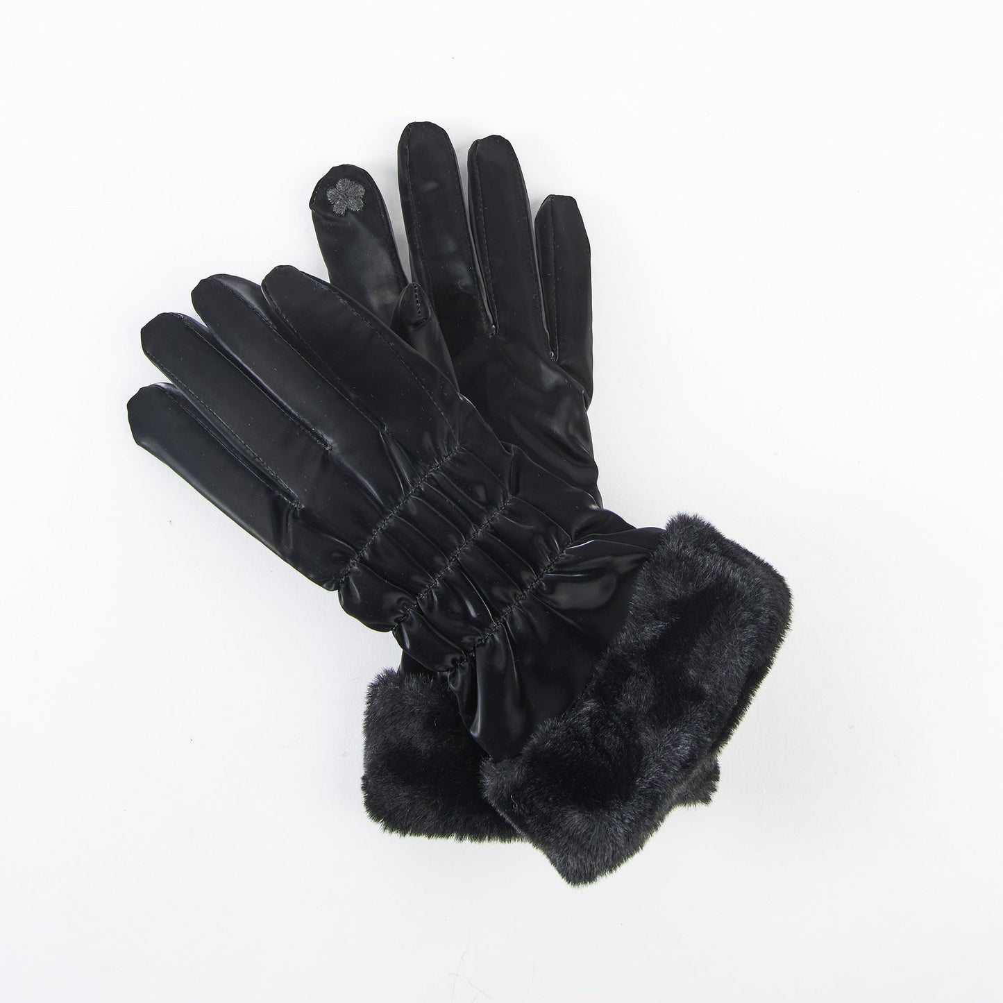 Spencer Faux Fur Cuff Texting Winter Gloves