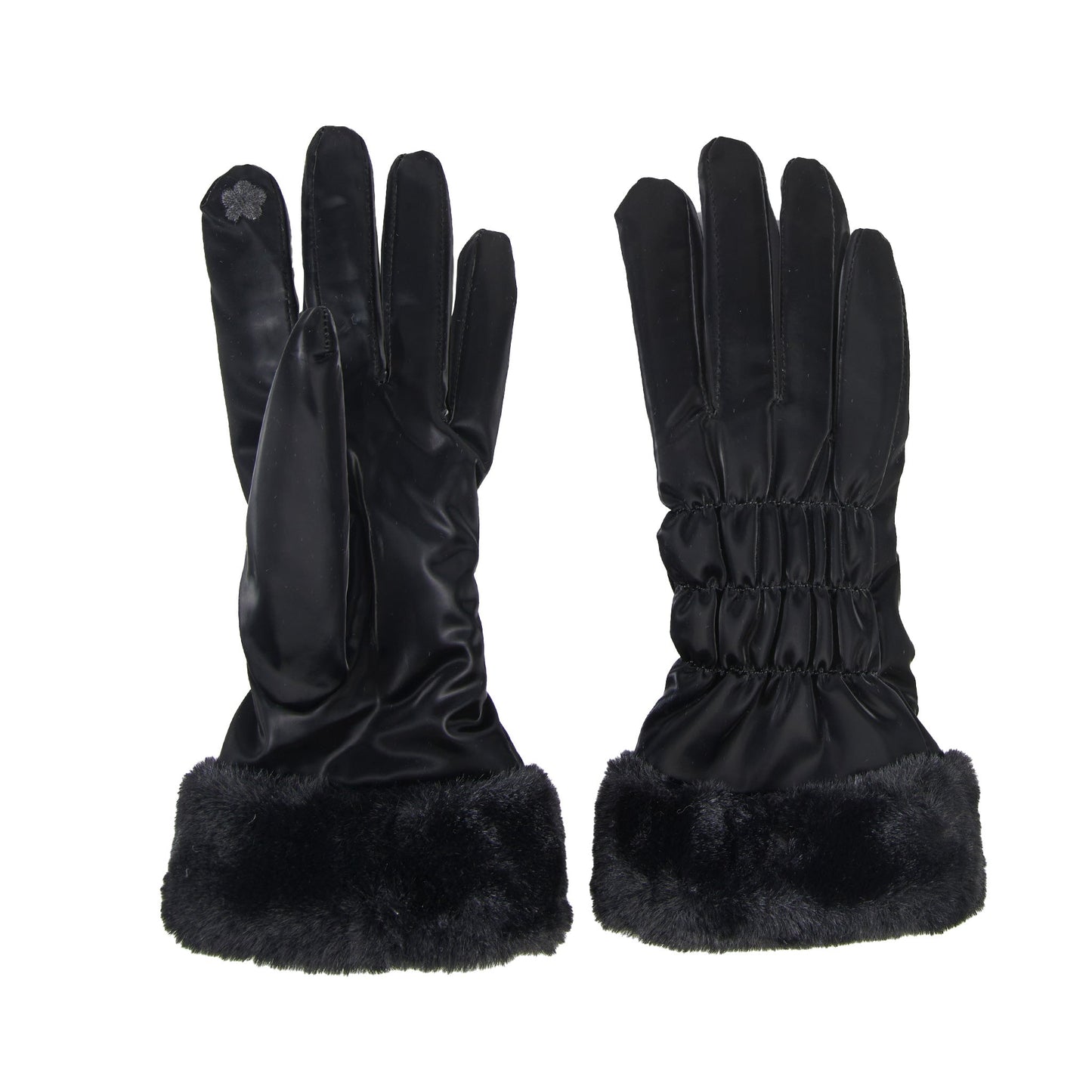 Spencer Faux Fur Cuff Texting Winter Gloves