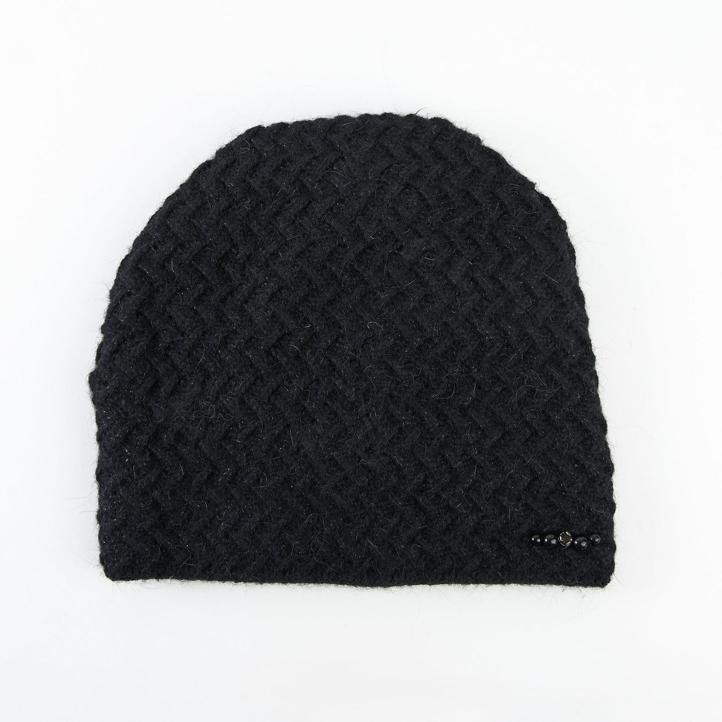Andi Wool Blend Herringbone Winter Beanie Hat