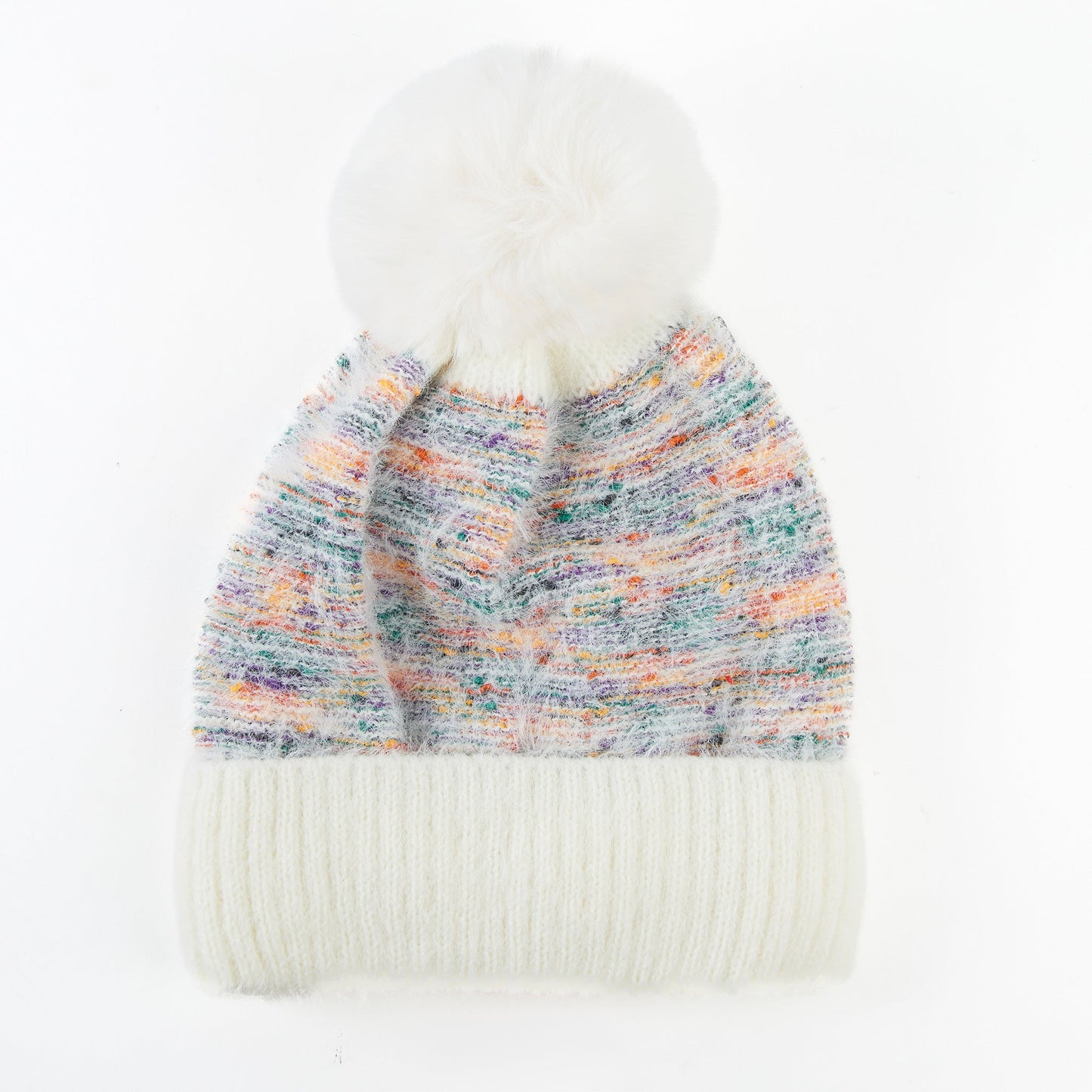 Kirry Knit Flecked Pom Winter Beanie Hat