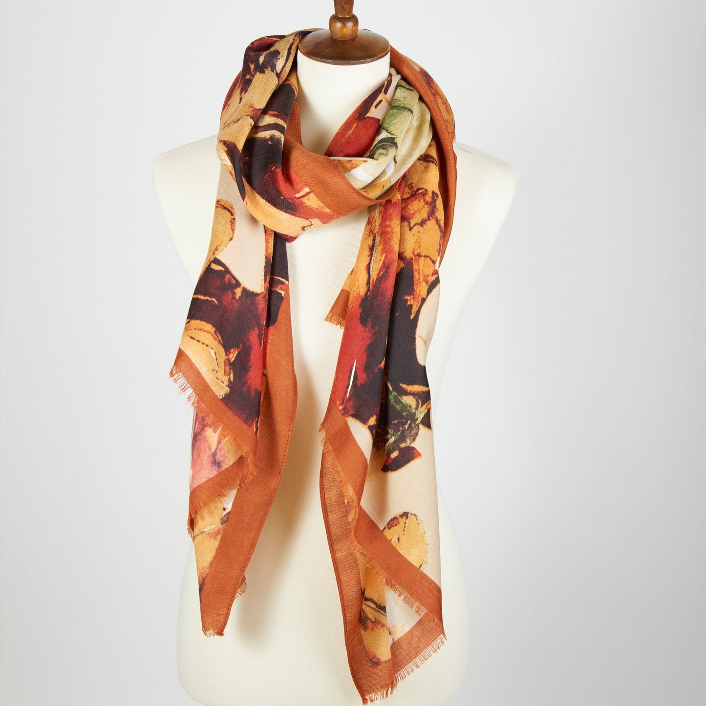 Alana Abstract Illustrated Floral Lightweight Fashion Scarf