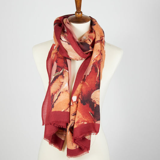 Alana Abstract Illustrated Floral Lightweight Fashion Scarf