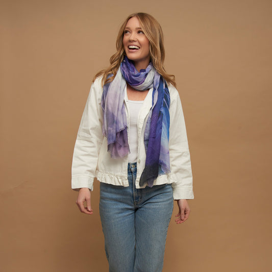 Raelynn Abstract Floral Lightweight Fashion Scarf