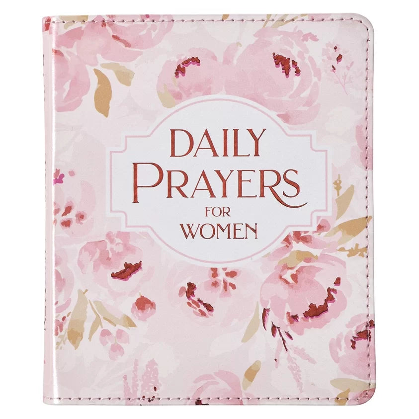 Daily Prayers For Women Pink Floral Faux Leather Devotional