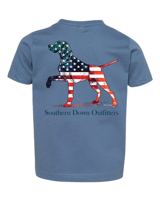 Star Spangled Dog Toddler Southern Down Outfitters Short Sleeve Tee