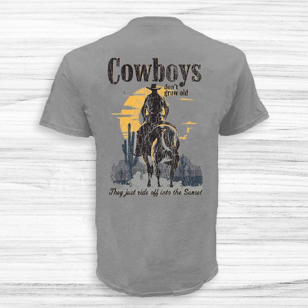 Sunset Cowboy  "Cowboys don't grow old. They just ride off into the sunset.  Old Guys Rule