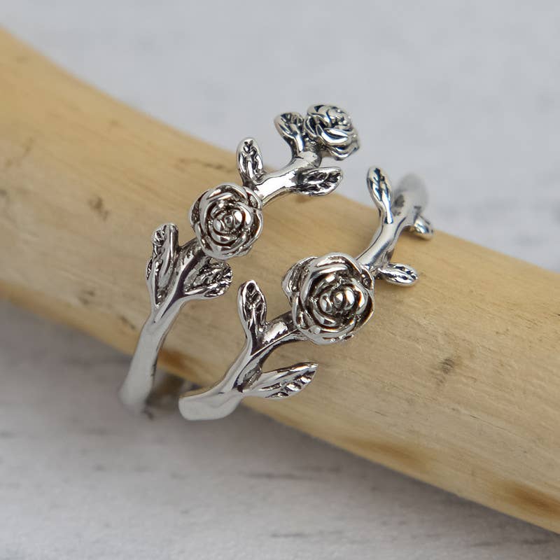 Retro Two Rose Rings