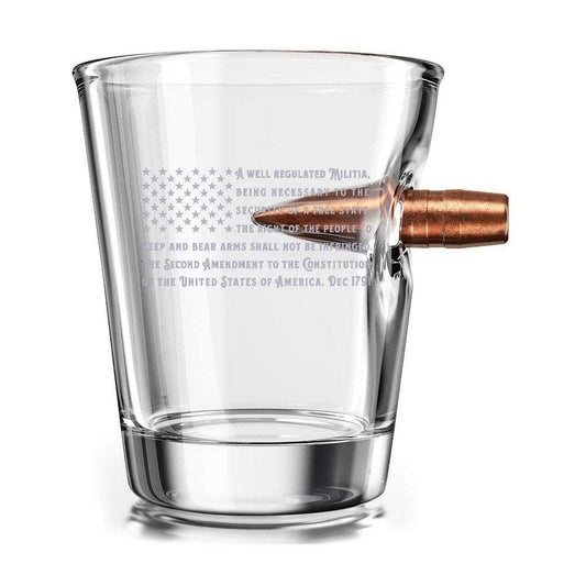 I Love My Freedom - 2nd Amendment Shot Glass With Bullet - 3145