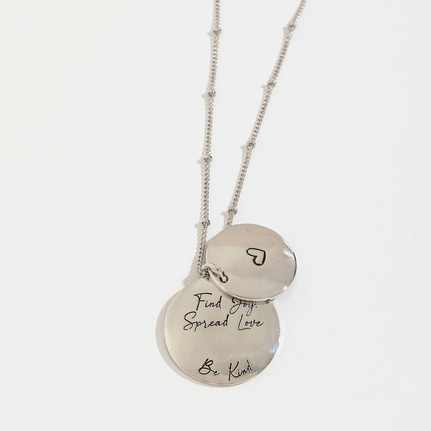 Be Kind Hidden Heart Pendant Necklace