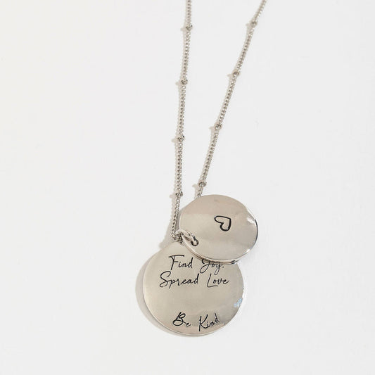 Be Kind Hidden Heart Pendant Necklace
