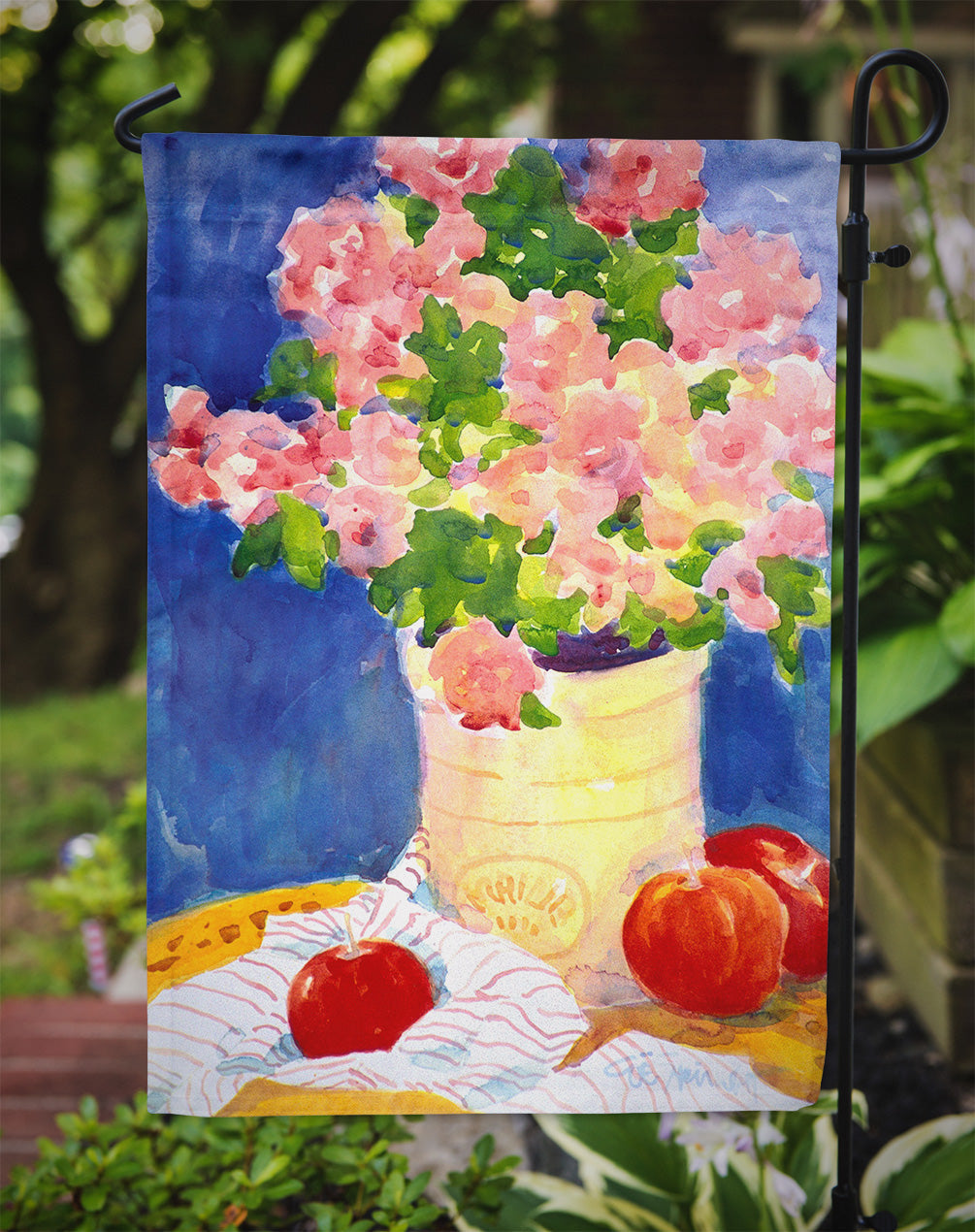 Pink Flowers  Garden Flag – Decorative Outdoor Yard Flag