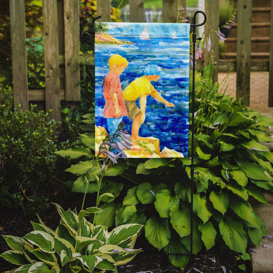 The Boys at the lake or beach  Garden Flag – Decorative Outdoor Yard Flag