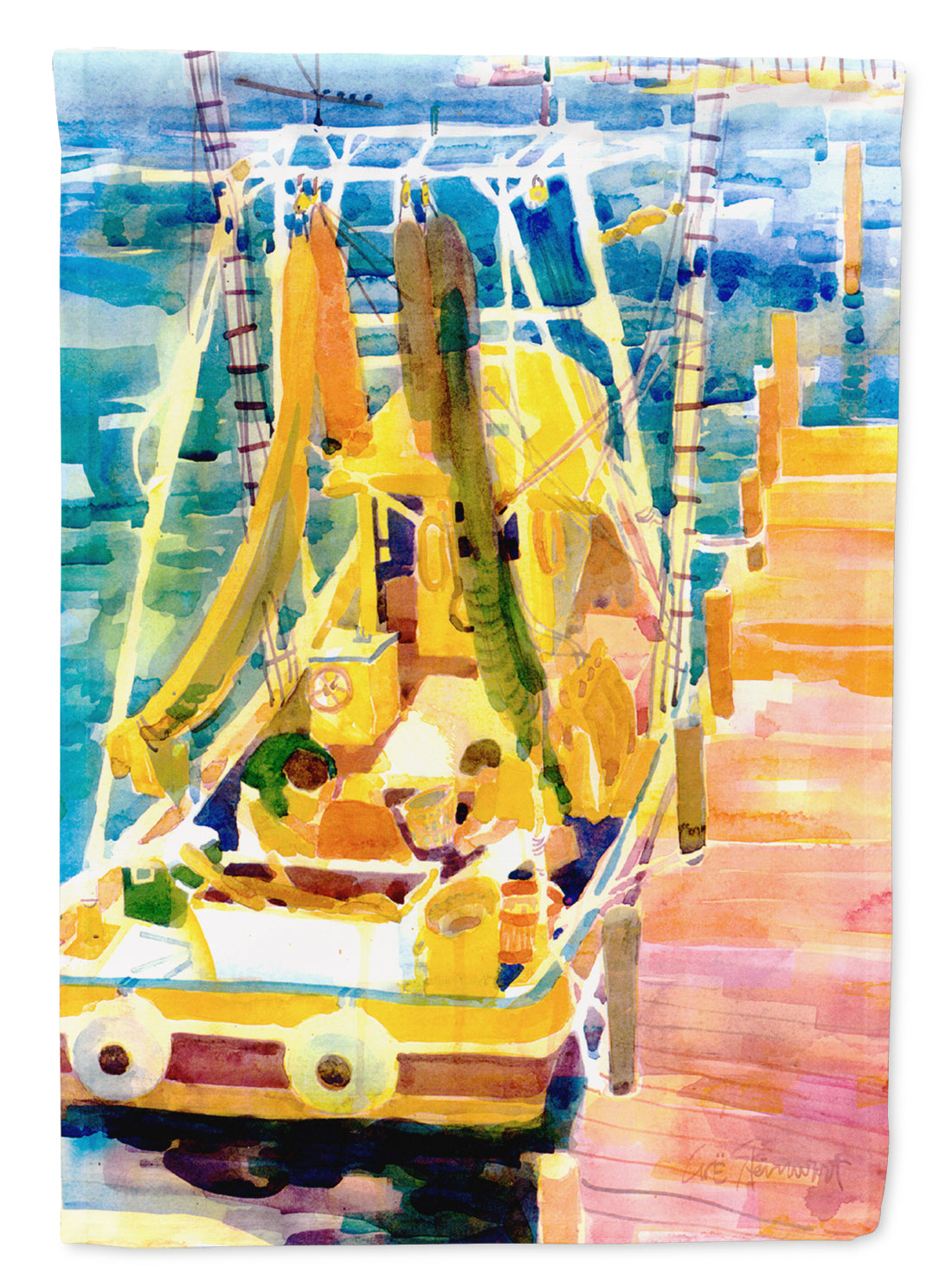 Shrimp Boats Garden Flag – Decorative Outdoor Yard Flag