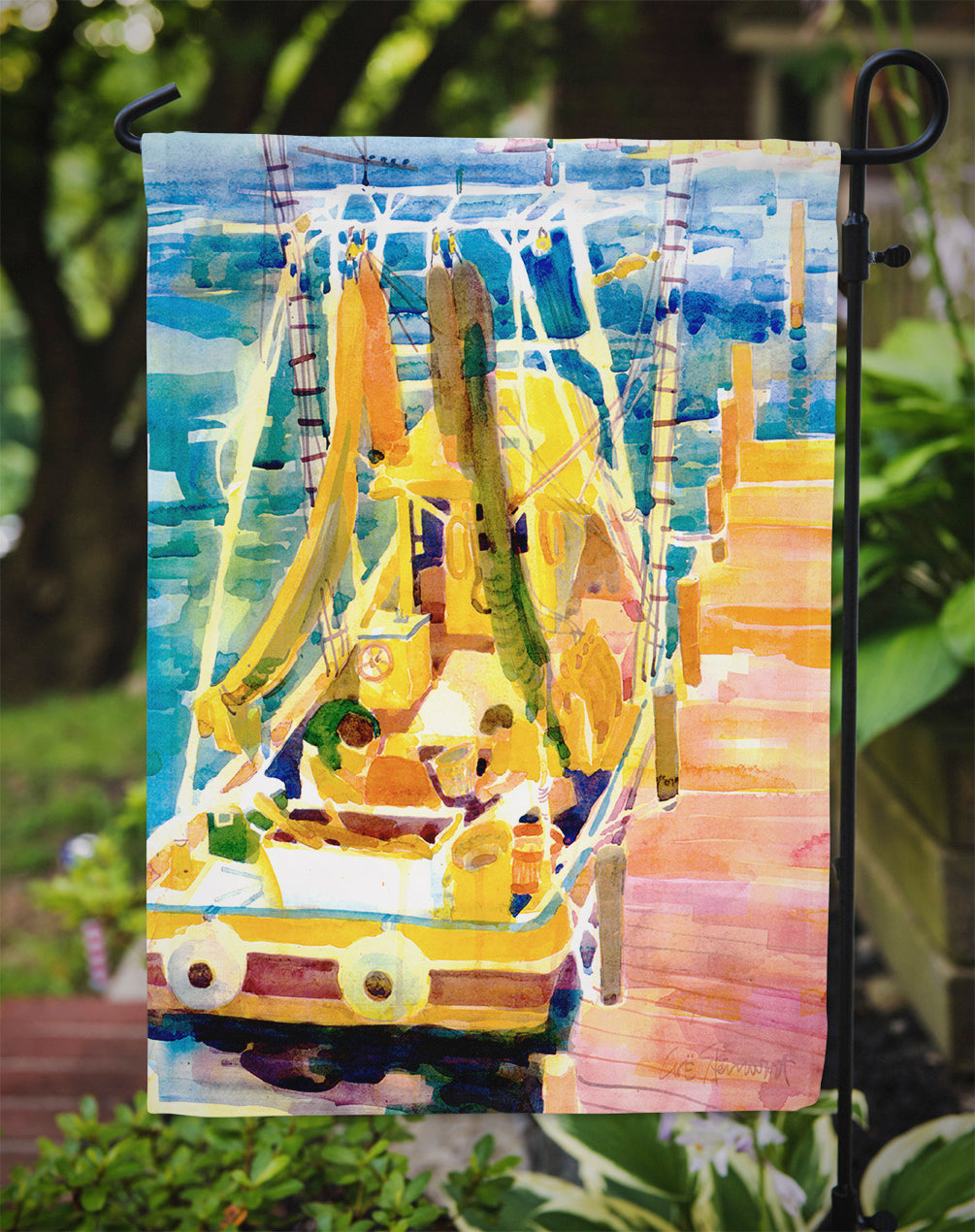 Shrimp Boats Garden Flag – Decorative Outdoor Yard Flag