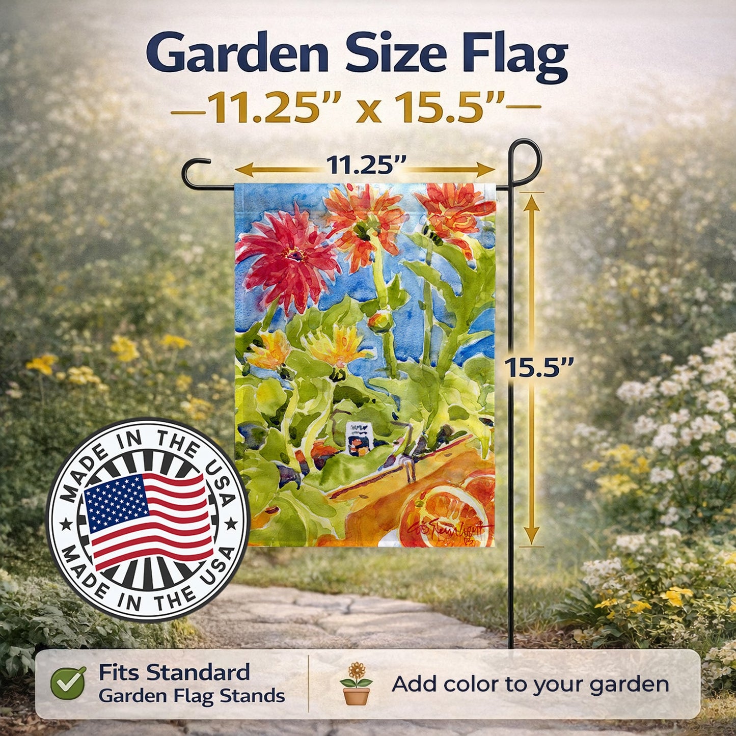 Flower - Gerber Daisies Garden Flag – Decorative Outdoor Yard Flag