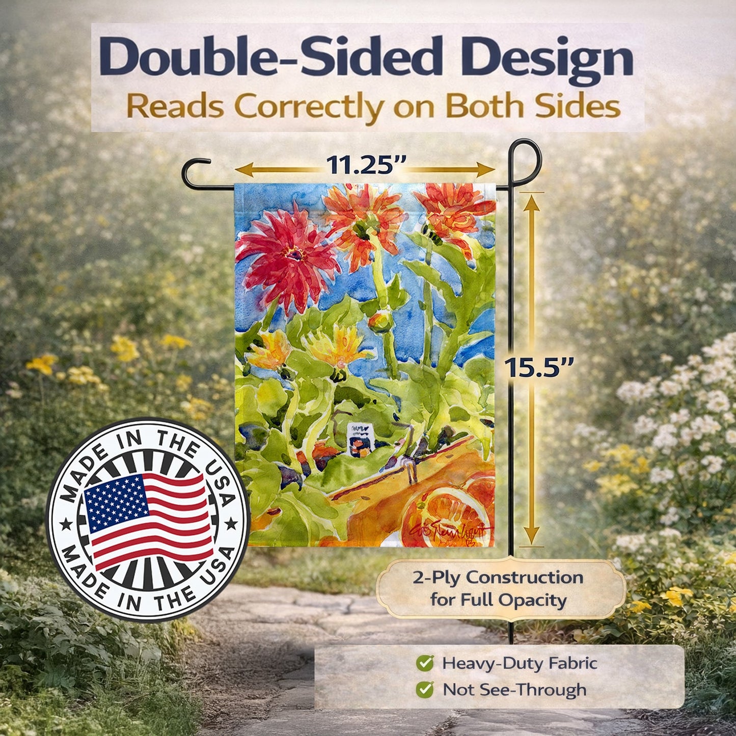 Flower - Gerber Daisies Garden Flag – Decorative Outdoor Yard Flag