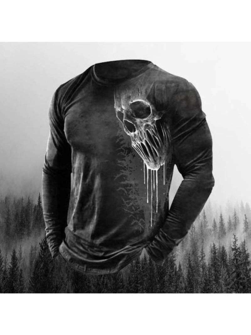 Skull Retro Long Sleeves T-Shirt