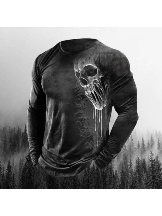 Skull Retro Long Sleeves T-Shirt