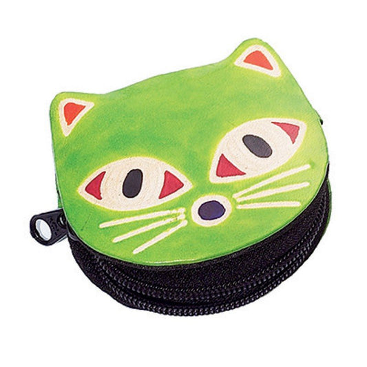 CAT LEATHER COIN PURSE by Benjamin International