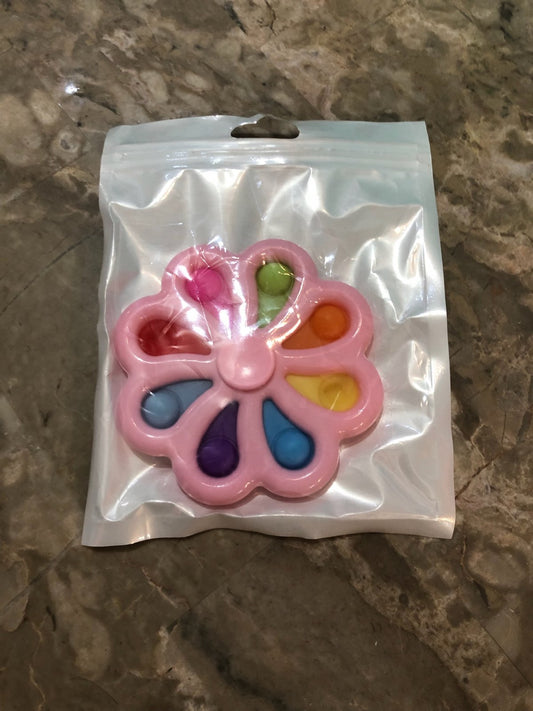 PINK PUSH POP SPINNER FIDGET TOY