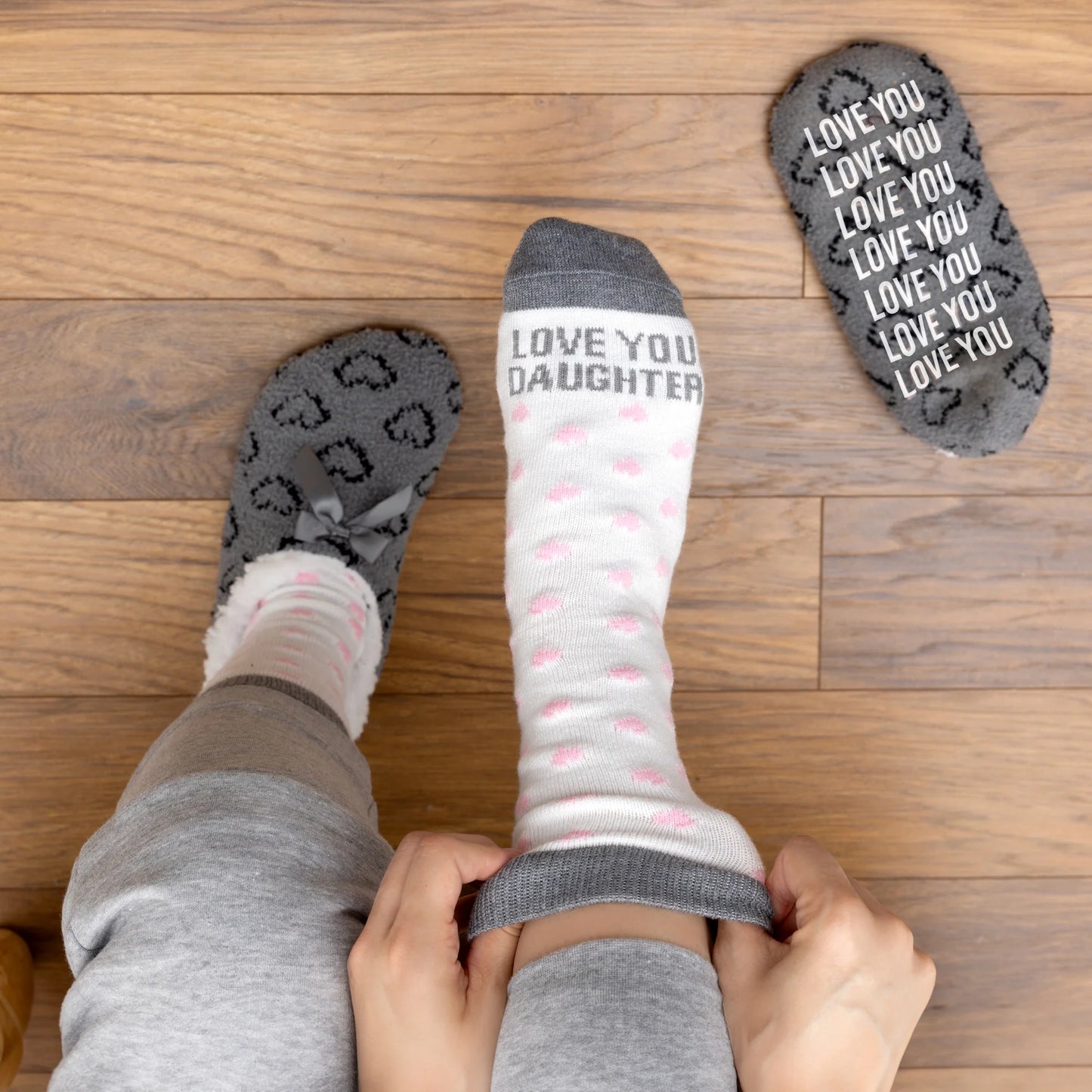 Love You Daughter - Slipper & Sock Gift Set