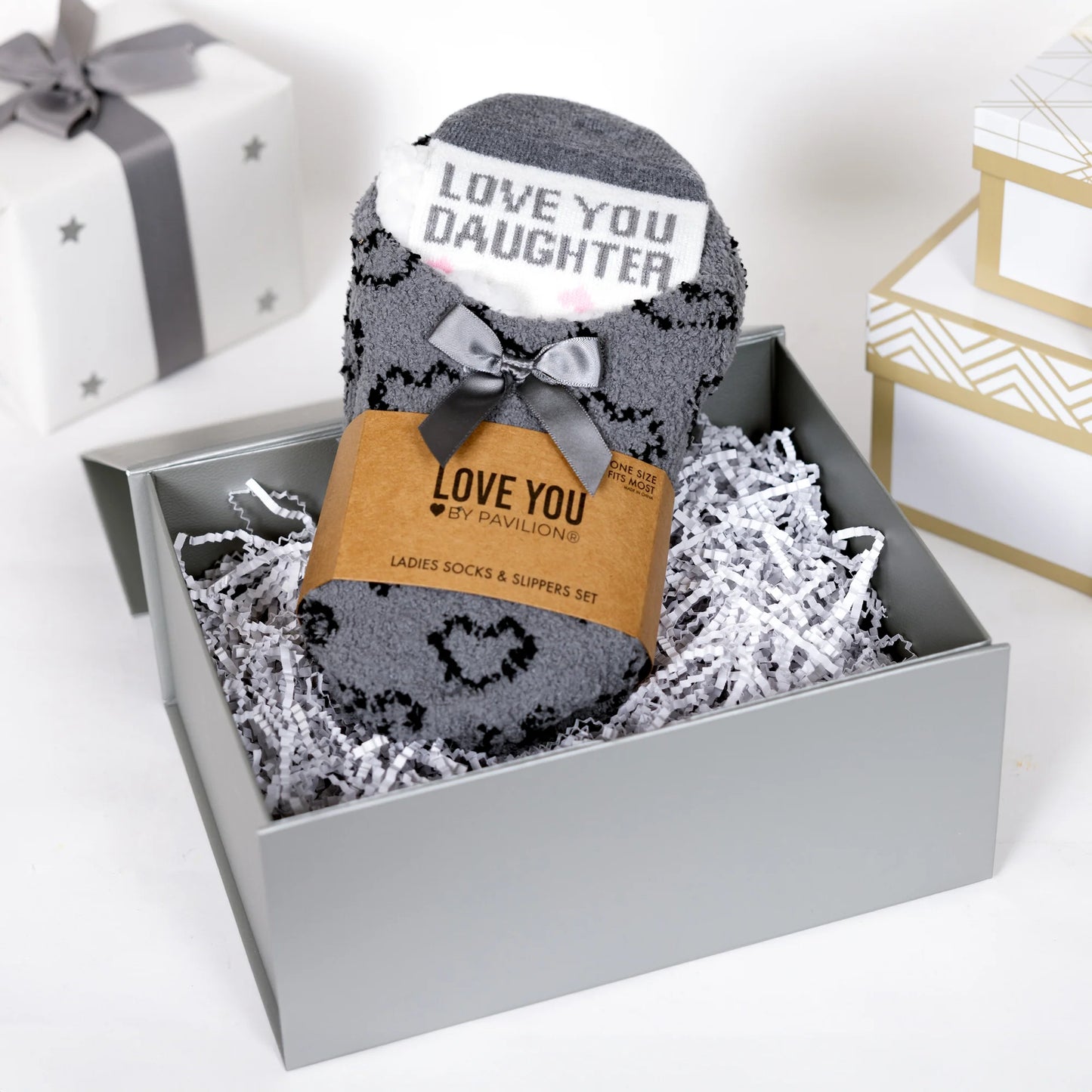 Love You Daughter - Slipper & Sock Gift Set
