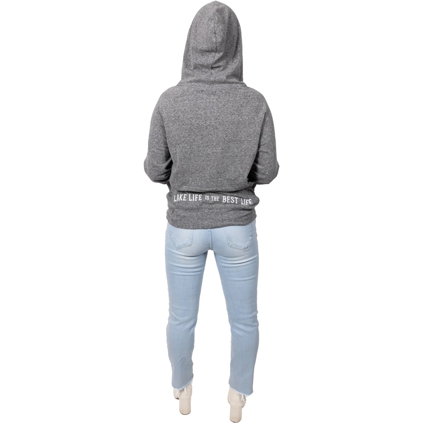 Lake Life  Heather Gray Unisex Hooded Sweatshirt