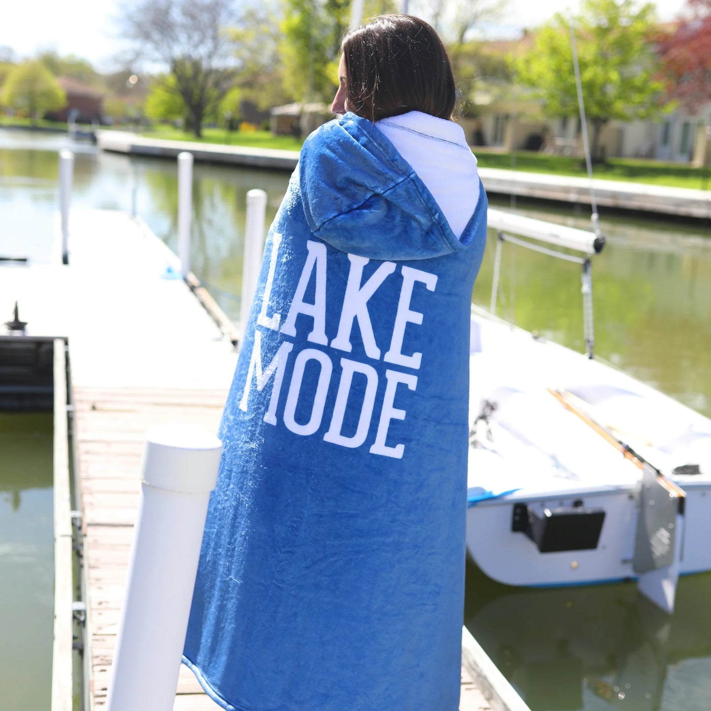Lake Mode - 50" x 60" Royal Plush Hooded Blanket