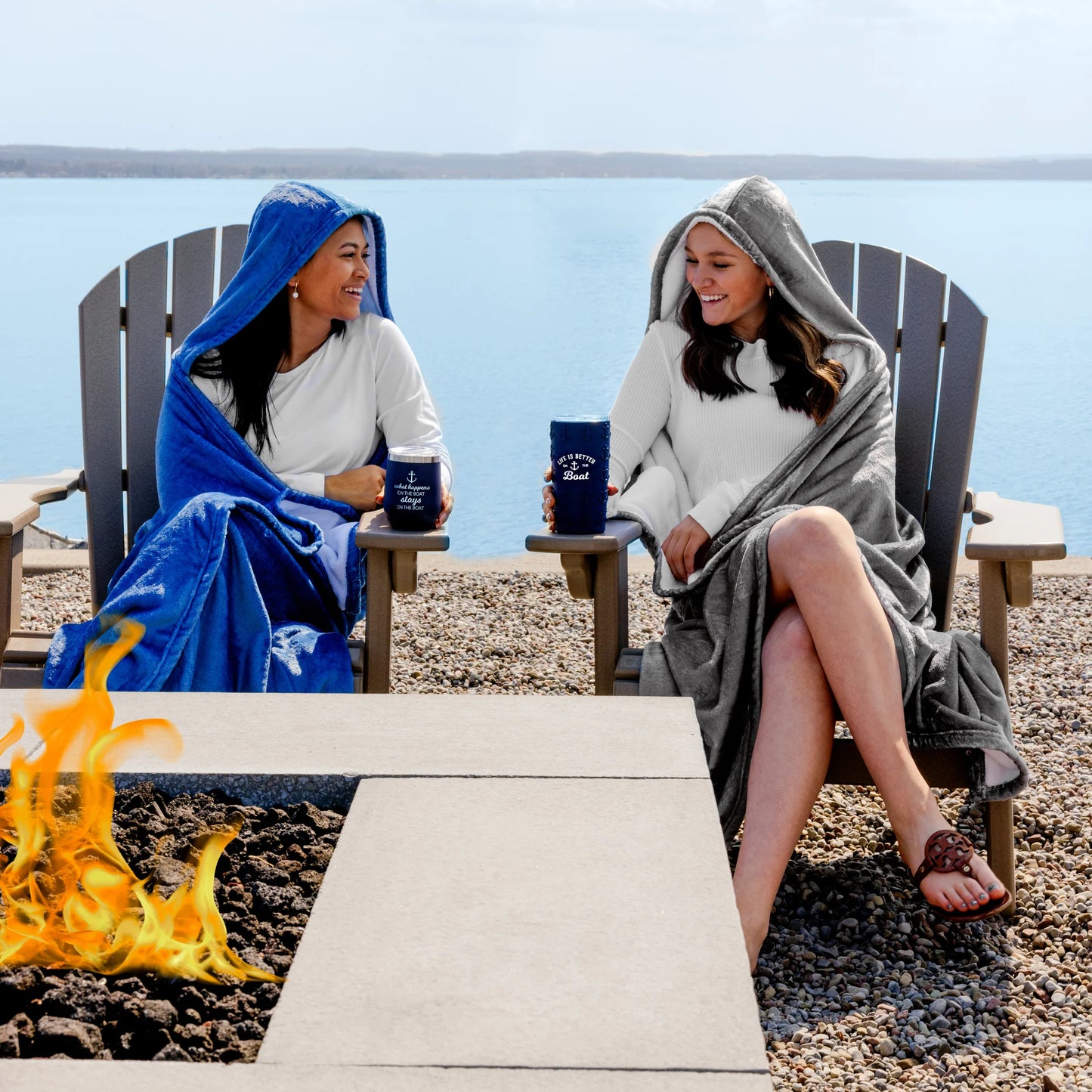 Lake Mode - 50" x 60" Royal Plush Hooded Blanket