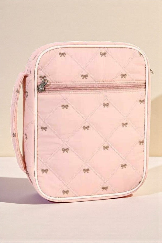 SC - Pink and Brown Bow Bible Cover