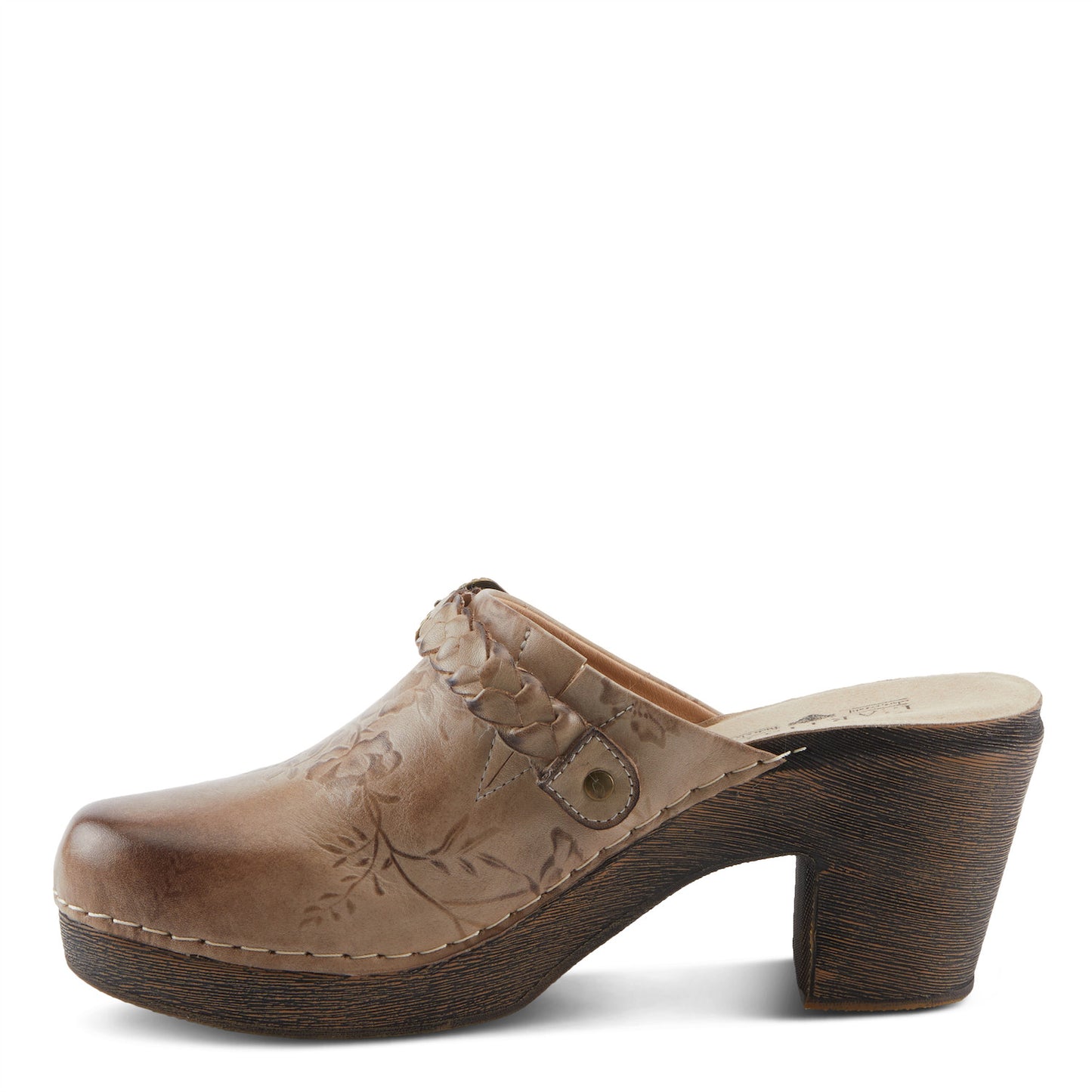 CALLIROE Boho Chic Vintage Charm Leather Clog Shoe by L`ARTISTE