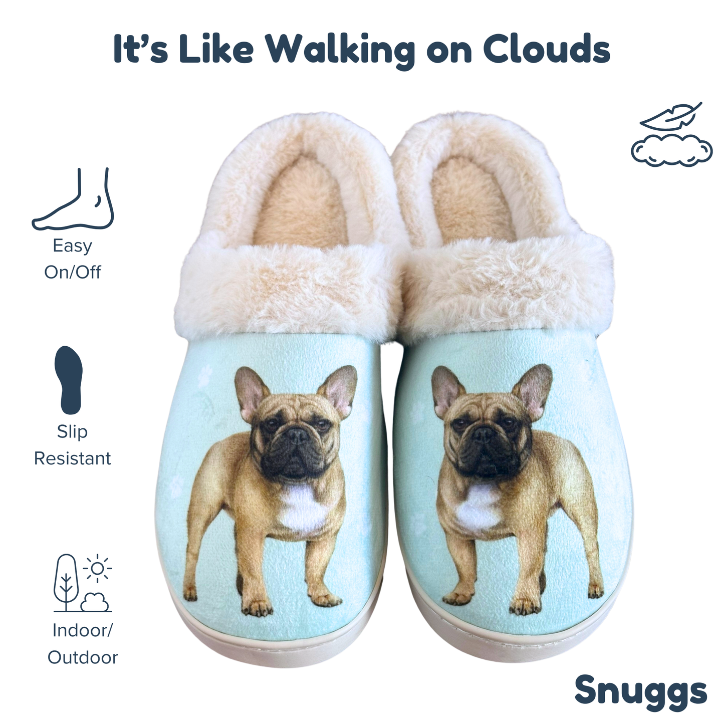 French Bulldog Snuggs Slipper - Comfy - Pet lovers