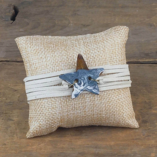 AGUA SWIRL STAR WITH SUEDE WRAP BRACELET