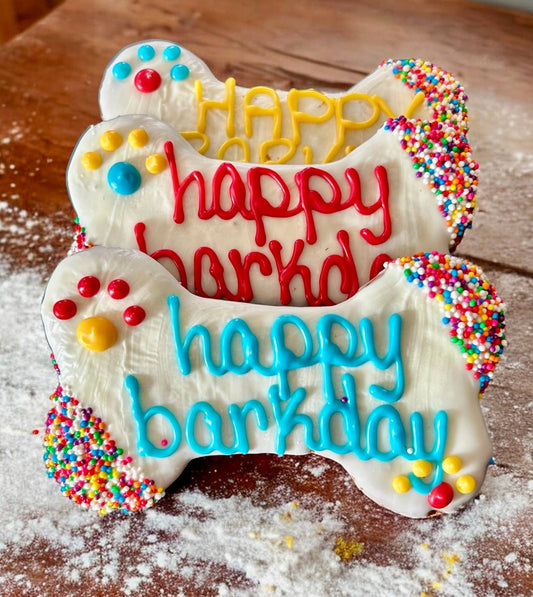 6 inch Carnival Barkday bones dog treats - YumYum4DOGS