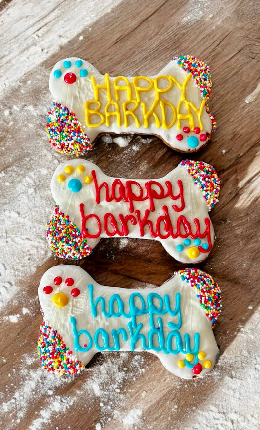 6 inch Carnival Barkday bones dog treats - YumYum4DOGS