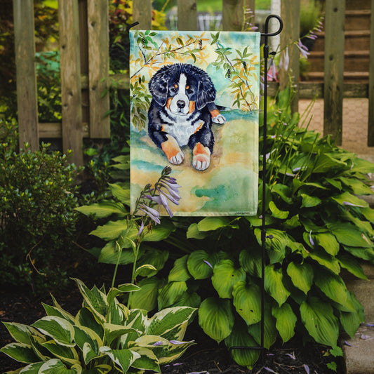 Bernese Mountain Dog Puppy Garden Flag – Decorative Outdoor Yard Flag