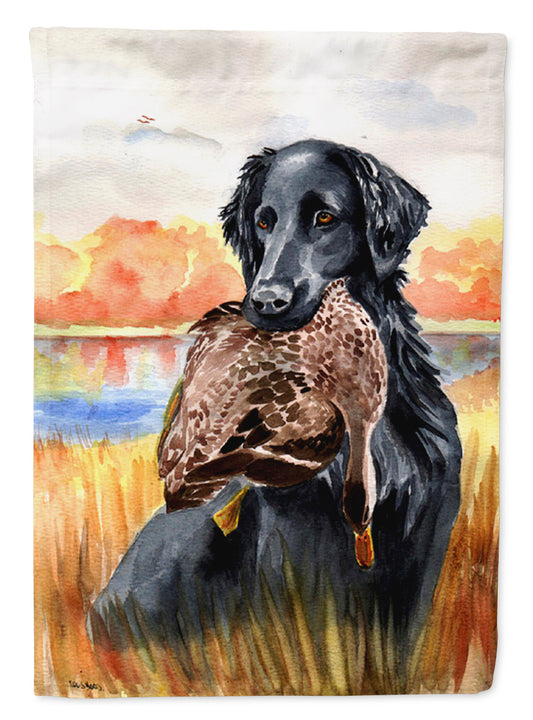Flat Coated Retriever Garden Flag – Decorative Outdoor Yard Flag