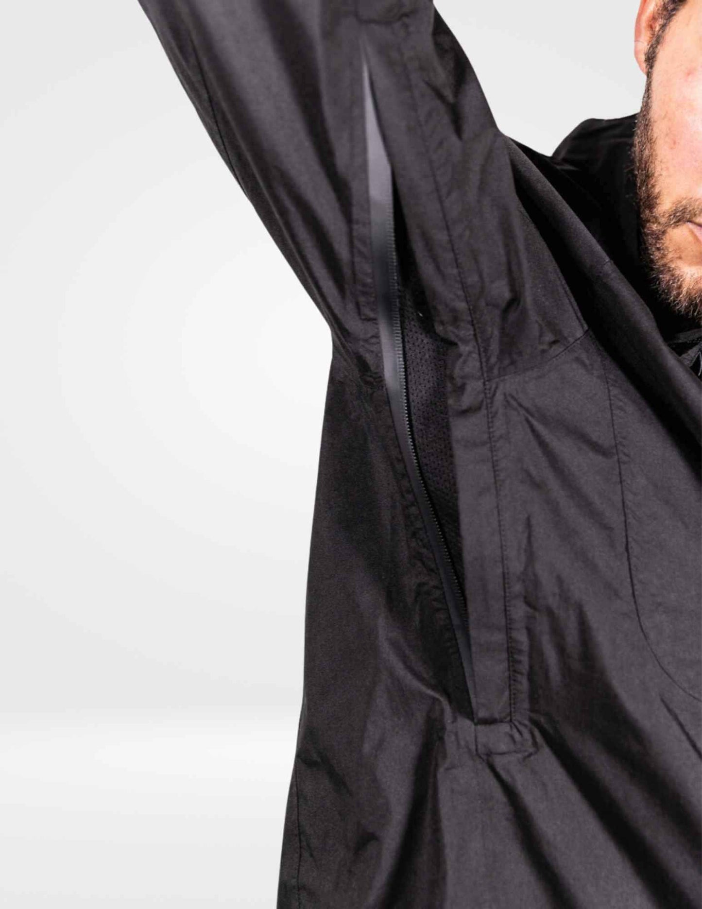 Black Fin - Waterproof Pocket Rain Jacket by Dry Pocket Apparel