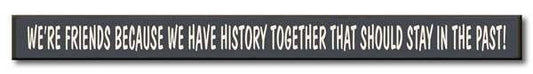 WE'RE FRIENDS BECAUSE WE HAVE HISTORY TOGETHER THAT SHOULD STAY IN THE PAST Skinnie Sign