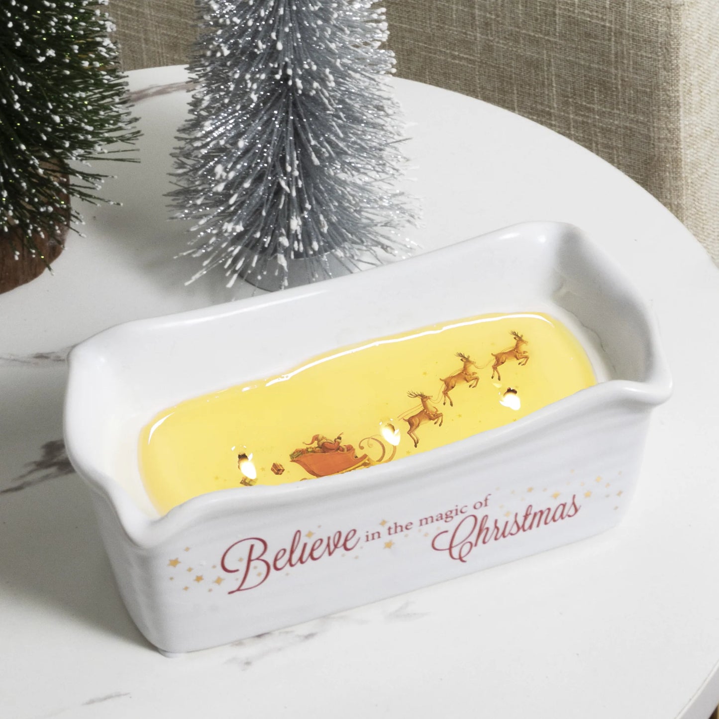 Believe 12 oz - 100% Soy Wax Reveal Triple Wick Candle Scent: Vanilla Cinnamon