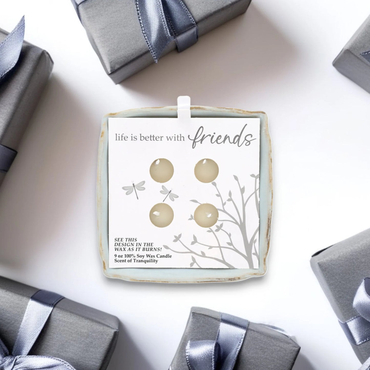 Friends 9 oz - 100% Soy Wax Reveal Candle Scent: Tranquility