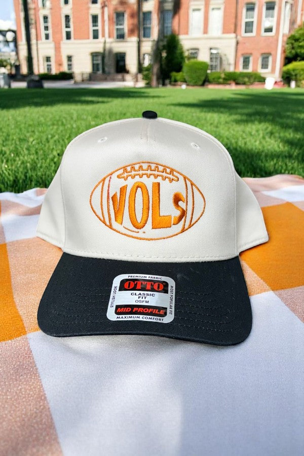 SC - Vols Football Natural/Black Embroidered Hat