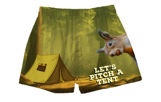 Let's Pitch a Tent Boxer Shorts Brief Insanity Pajama