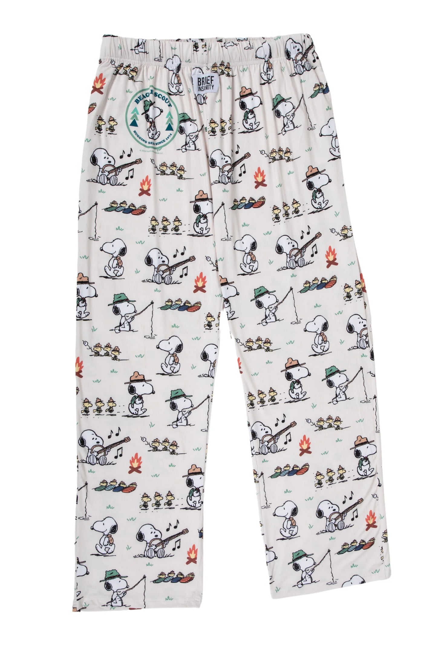 Snoopy Camping Badge Lounge Pants Brief Insanity Pajama Pant