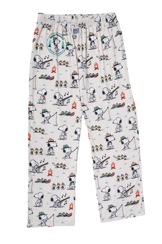 Snoopy Camping Badge Lounge Pants Brief Insanity Pajama Pant
