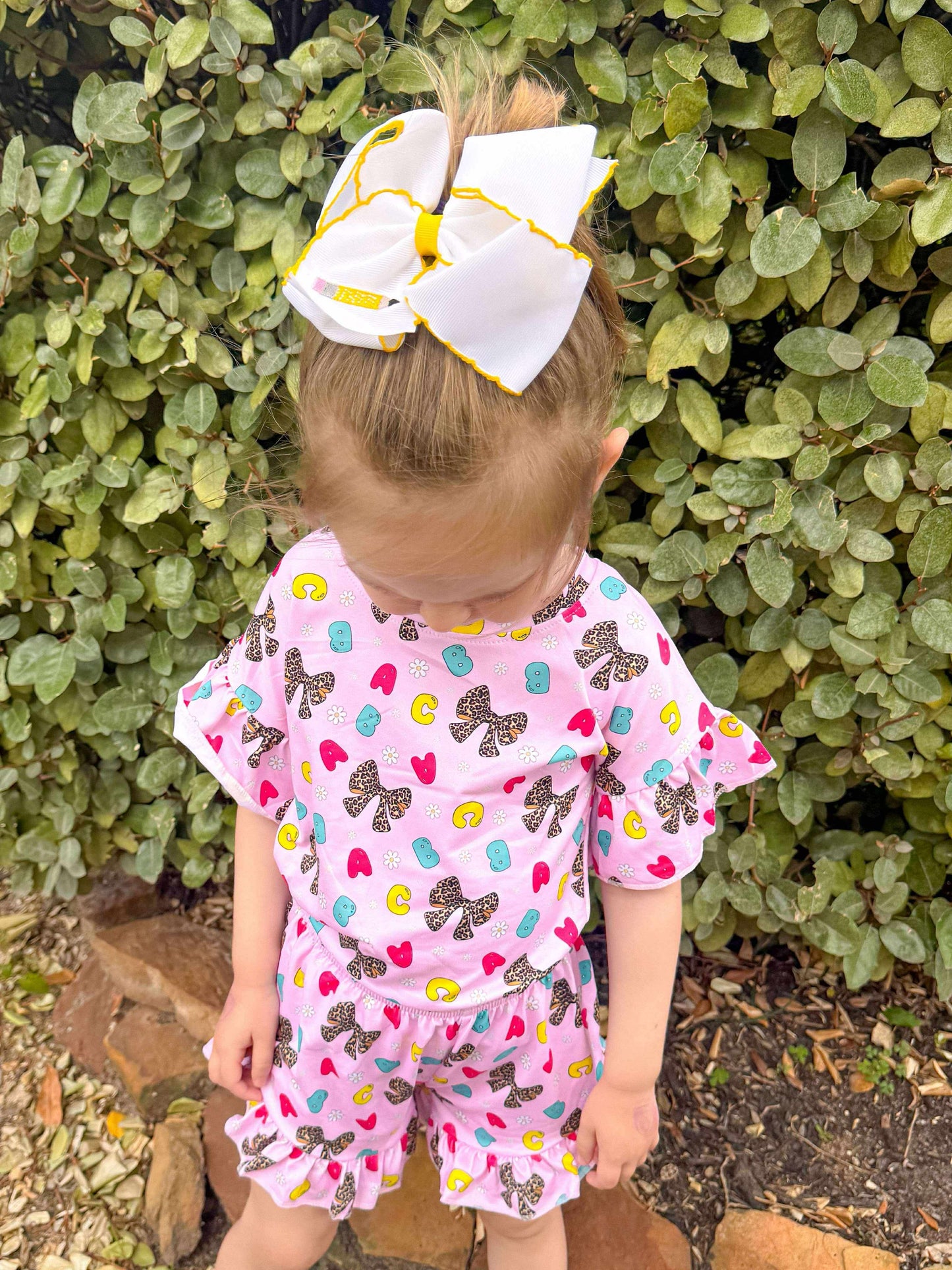ABC ruffle top set